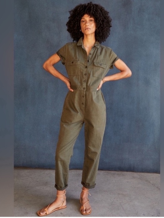 Outerknown Pants - Outerknown S.E.A. Utility Jumpsuit in Olive Green Sz S